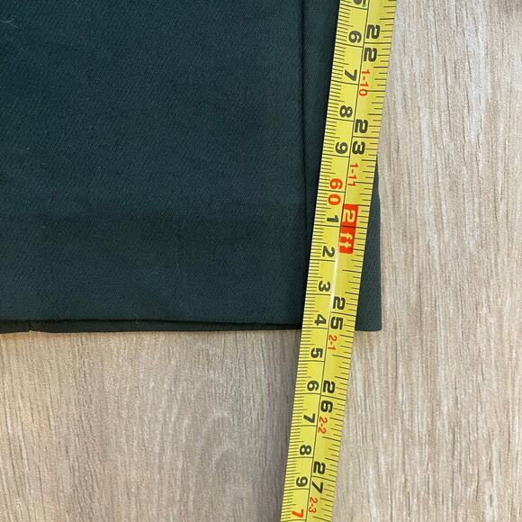 MNG Mango Womens Pants US 8 Green Cropped Stretch Straight Leg Trousers Workwear - Picture 8 of 8